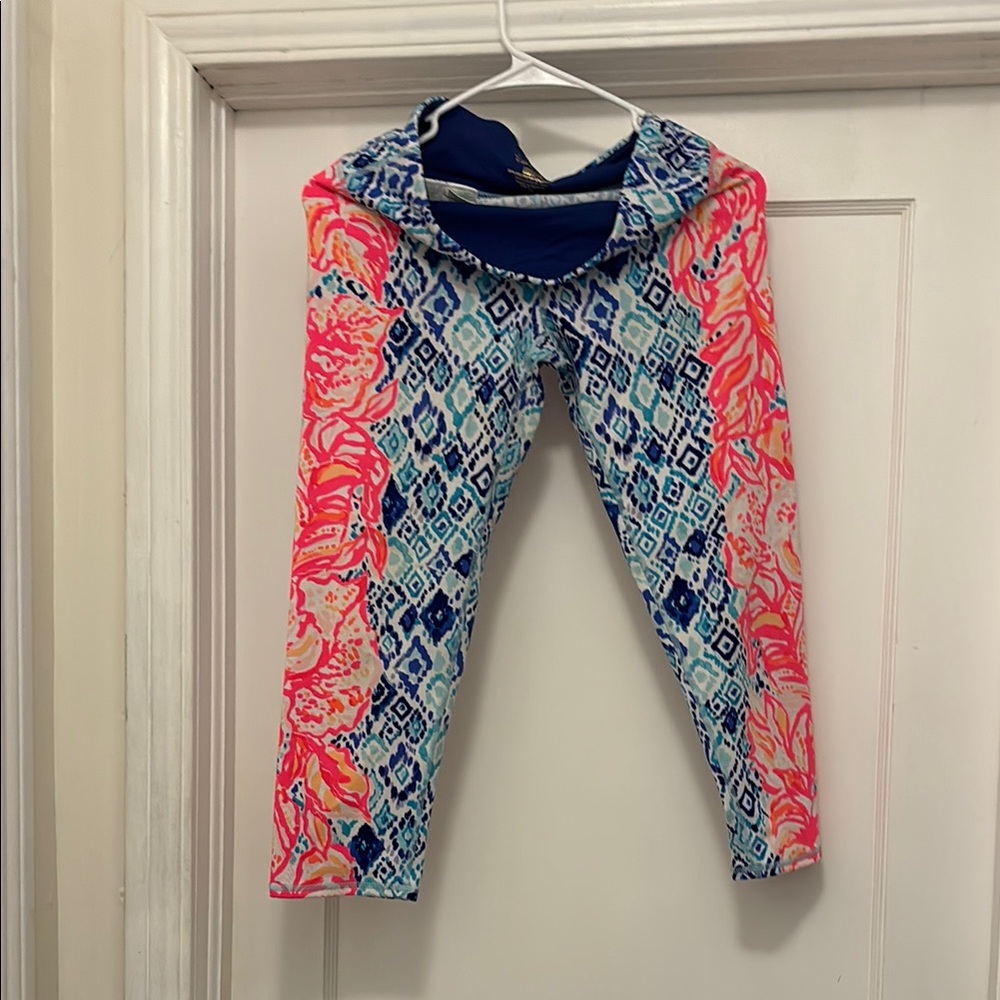 Lilly Pulitzer Blue and Pink Patterned Leggings